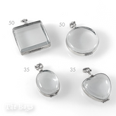 Plain & Cristal Pendants Mexican Sterling Silver